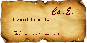 Cserni Ernella névjegykártya
